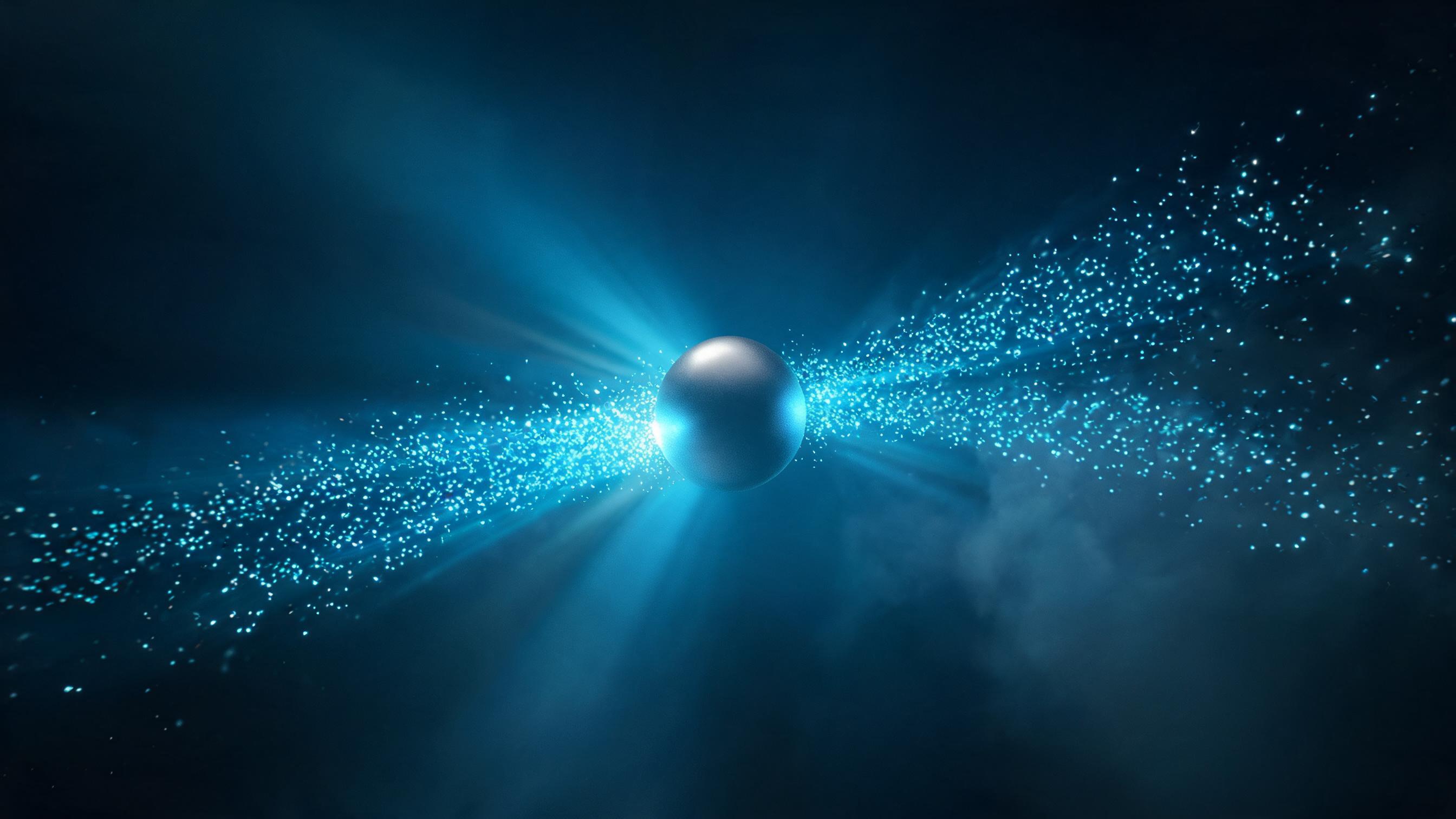 A central source emits particles; two diverging currents carry them away, with no accumulation. Represents the dual cost of thin pages: failing to achieve rankings while diluting crawl budget and internal site weight.